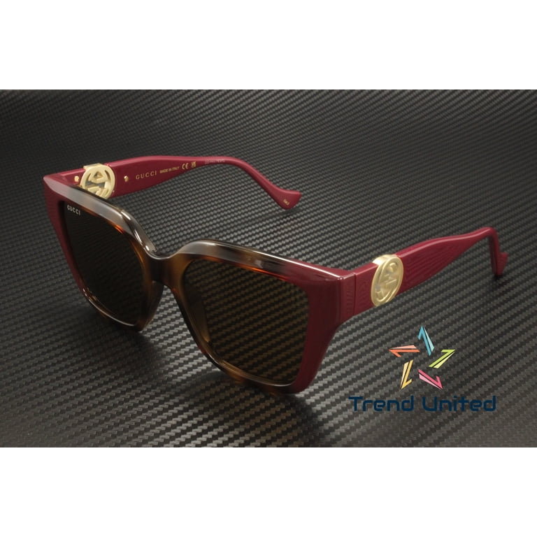 GUCCI GG1023S 009 Rectangular Havana Burgundy Brown 54 mm  display picture 3