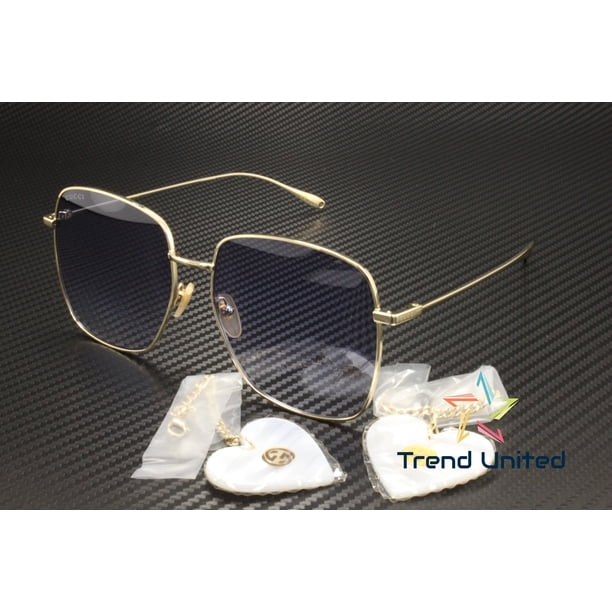 GUCCI GG1031S 004 Rectangular Squared Metal Gold Violet 59  display picture 3