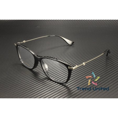 GUCCI GG1061OA 001 Rectangular Squared Black Gold 54 mm Women's Eyeglasses