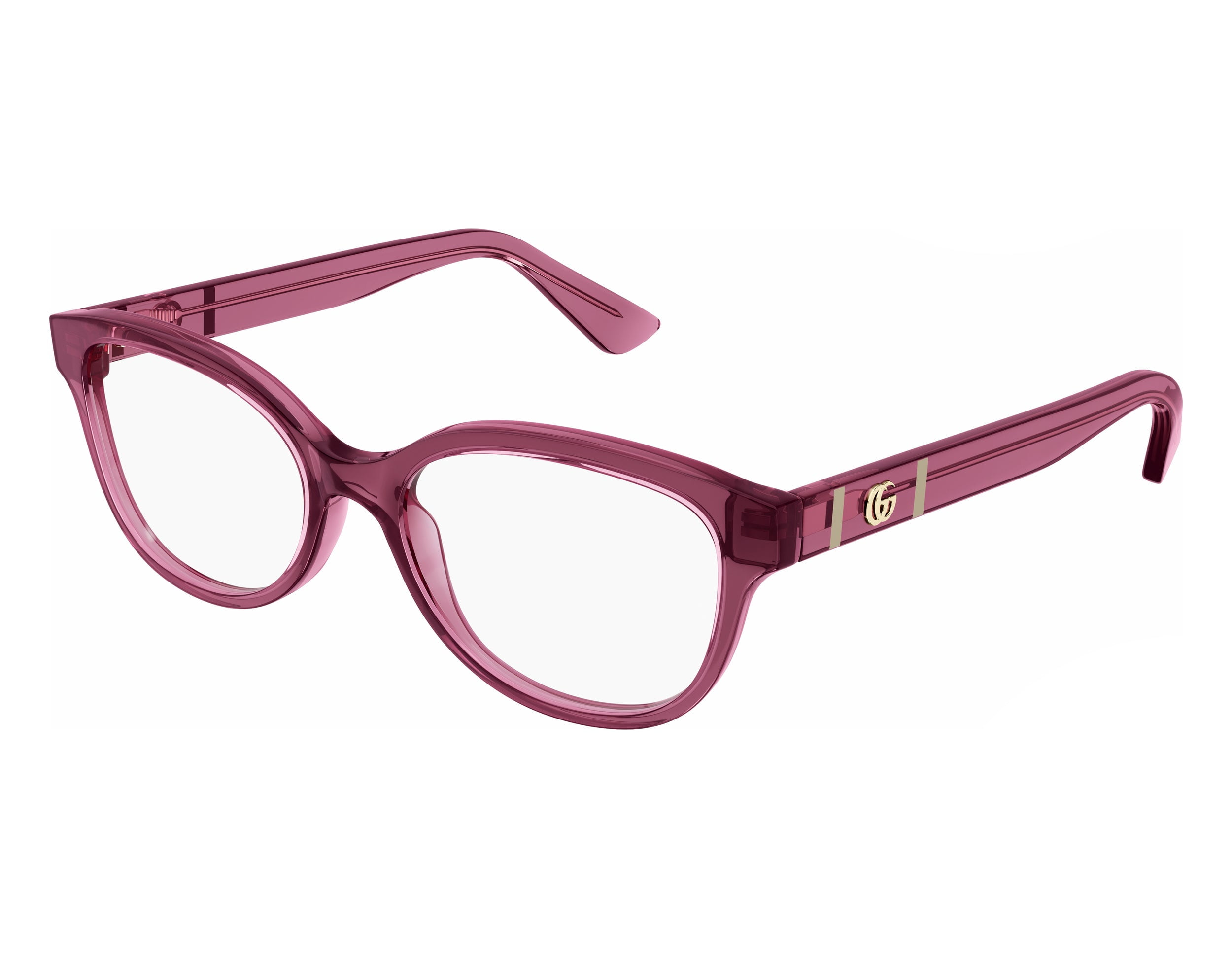GUCCI GG1115O 002 Rectangular Squared Burgundy Demo Lens 53mm Women's
