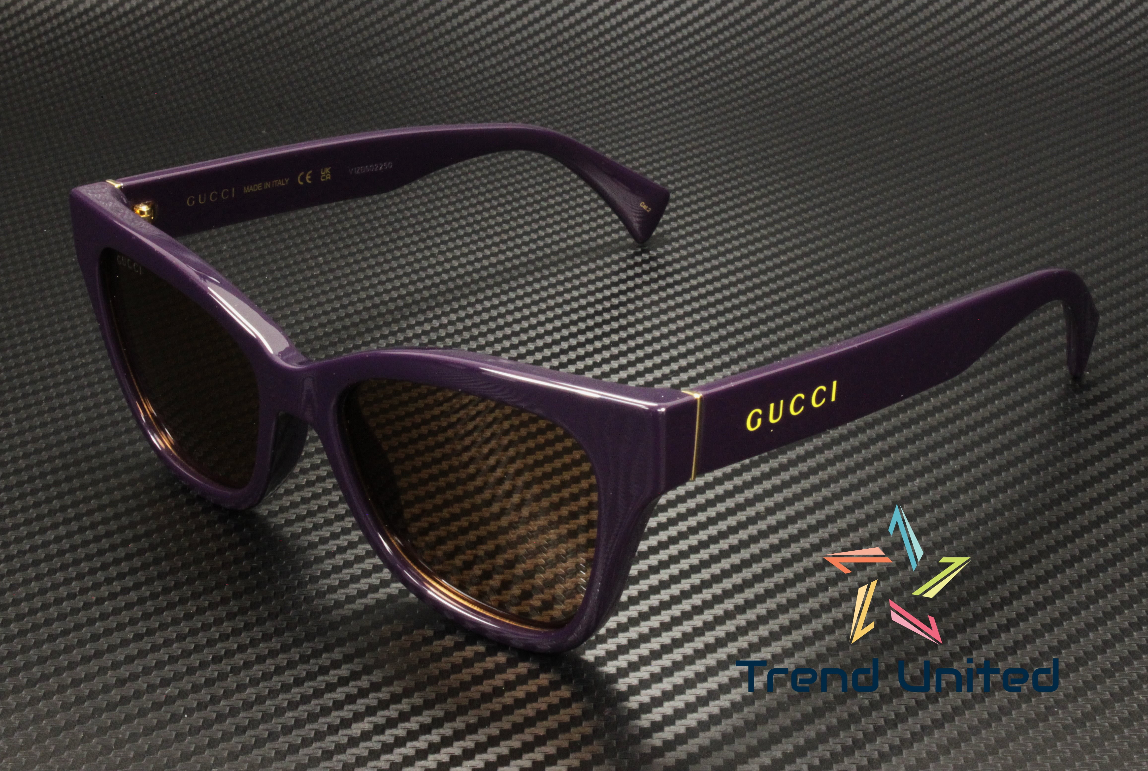 GUCCI GG1133S 002 Cat Eye Injection Violet Brown 52 mm 