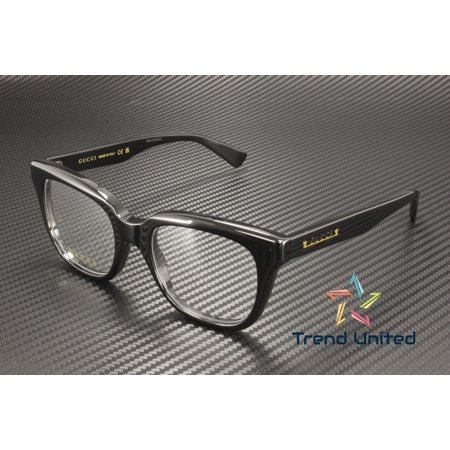 GUCCI GG1173O 001 Rectangular Squared Black Demo Lens 50 mm Women's Eyeglasses