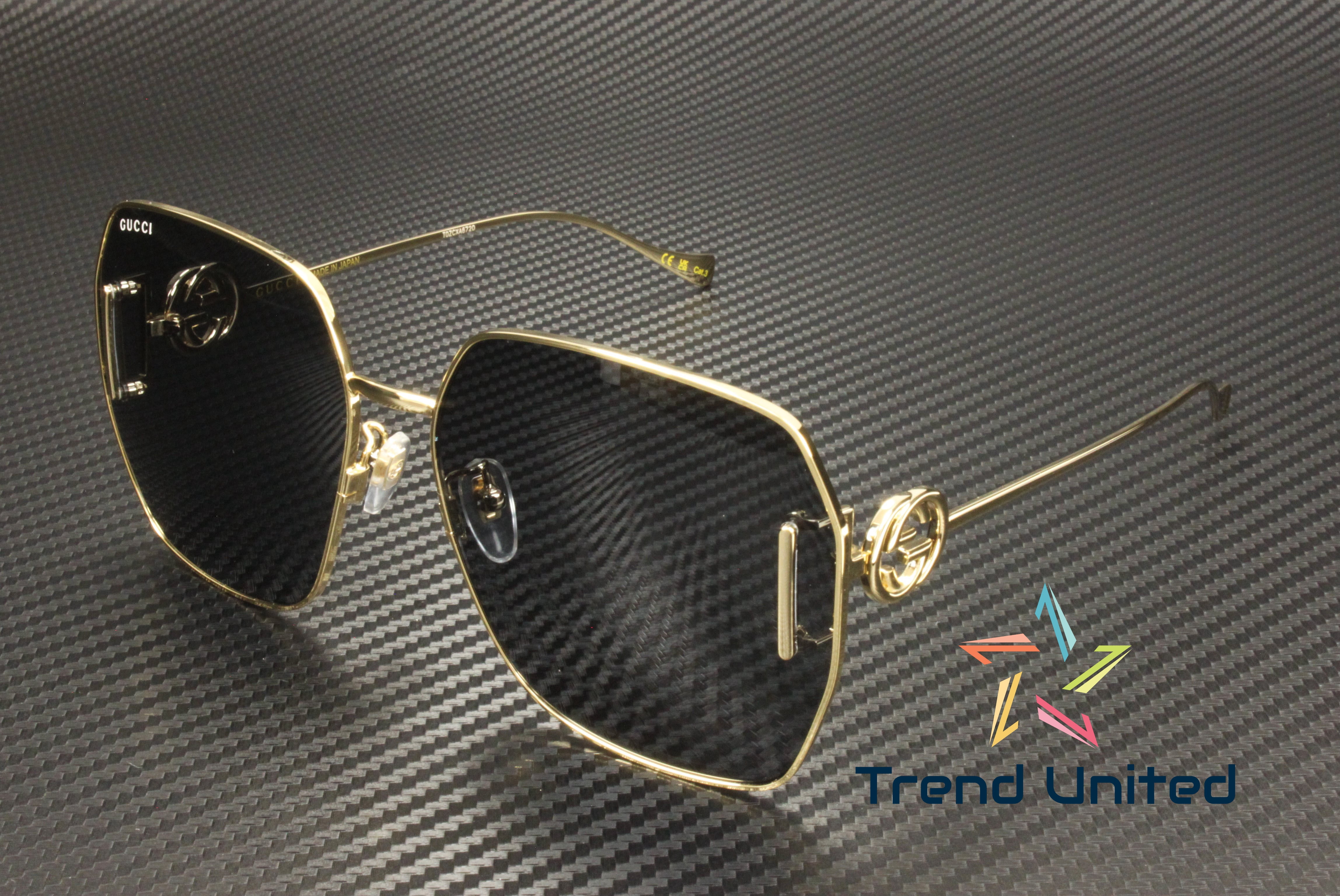 Gucci GG1207SA 002 Sunglasses Gold Square Frame, Grey Lenses Gucci GG1207SA 002 360 – Occhio House main image 2