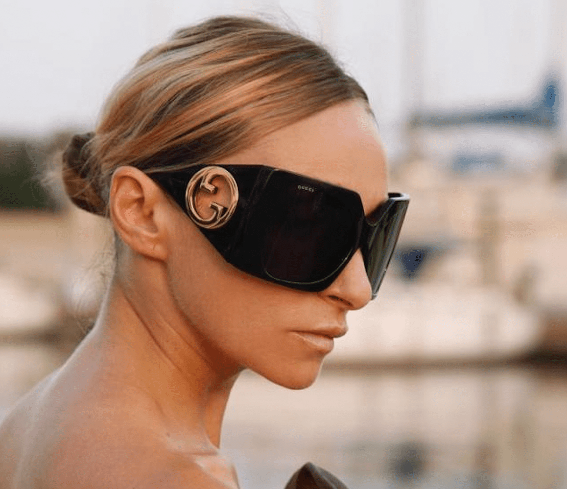 NEW GUCCI OVERSIZED BLACK SQUARE WOMEN SUNGLASSES GUCCI GG1255S 001 Gucci GG1255S 001 Black Grey Sunglasses - eye-oo.com main image 3