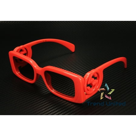 GUCCI GG1325S 005 Rectangular Squared Red Brown 54 mm Women's Sunglasses