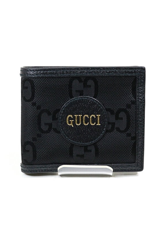 Pre-Owned GUCCI Off the Grid Bi-fold Wallet 625574 Black Compact