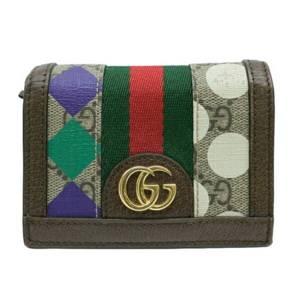 Pre-Owned GUCCI Ophidia Bi-fold Wallet with Coin Purse GG Supreme 523155 (Good)