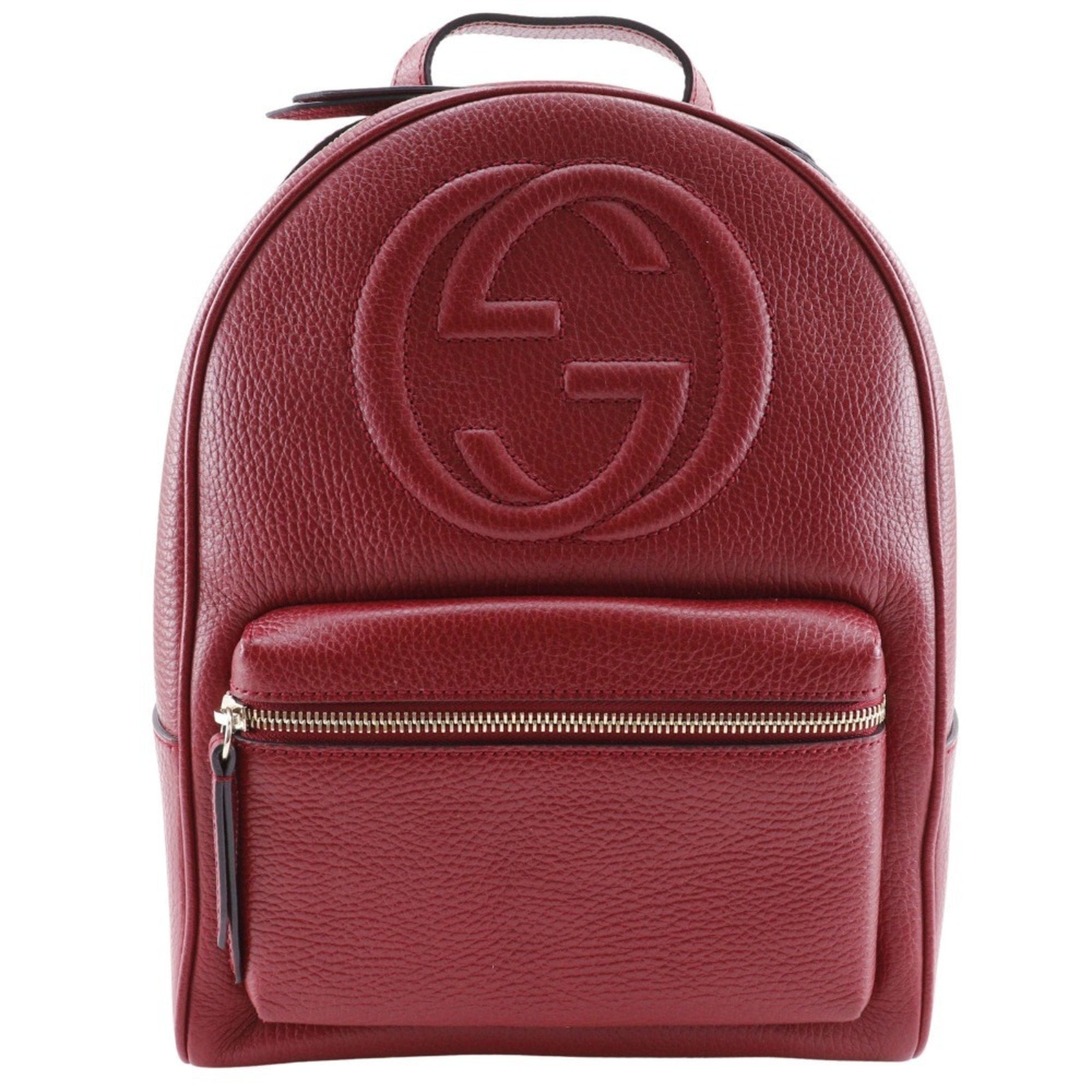 GUCCI 406370 Guccissima GG Backpack in Shimmering Leather, Unisex, Red Gucci Backpacks in Backpacks | Red - Walmart.com main image 4