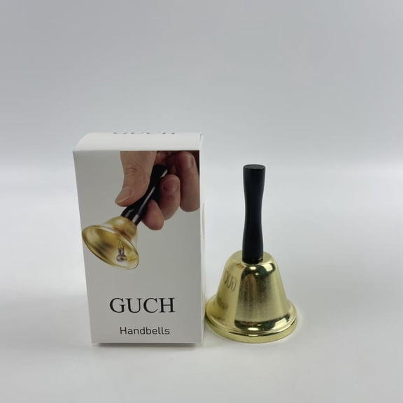 GUCH Handbells, 1 Pack | Durable Steel Construction with Comfortable Handle, Loud Ringing Sound for Events, Service and Attention Calls