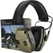 GUCHO Electric Hearing Protection Earmuffs for Hunting, Mowing, Welding - Adjustable, 22 dB Noise Reduction, Green