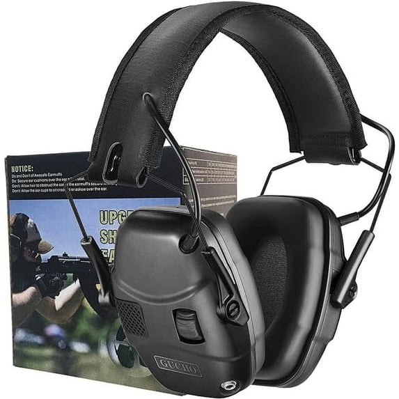 GUCHO Electronic Safety Earmuff Hearing Ear Protection for Mowing Welding Noise Reduction