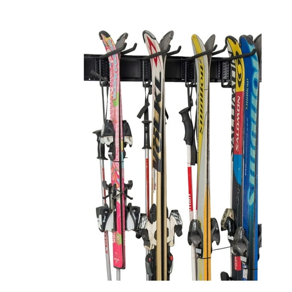 GUCHO Ski Rack, Wall Mounted Ski Storage for Garage Storage Organizer System, 8 Pairs of Skis Holder for Home Shed, Holds Up to 300lbs