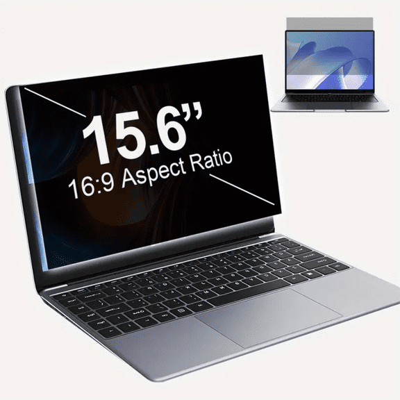 GUDTEKE 15.6" snap-onComputer Privacy Screen Filter, Anti-Glare, Anti-Blue Light, 16:9 Aspect Ratio,2 pack