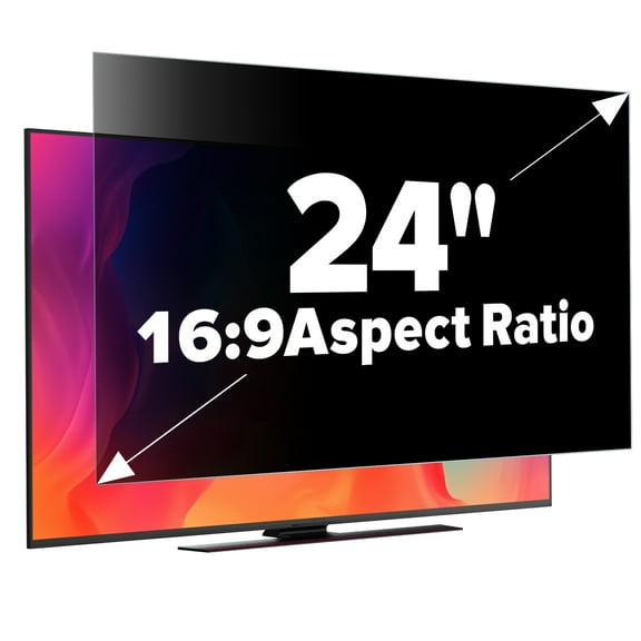 GUDTEKE Privacy Screen Filter for 24" 16:9 Widescreen Monitor, Anti-Glare Protection