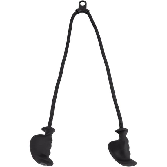 GUENG 27 Inch Tricep Pull Down Rope Attachment, Ergonomic Non-Slip TPE Handles Gym Cable Machine Accessory