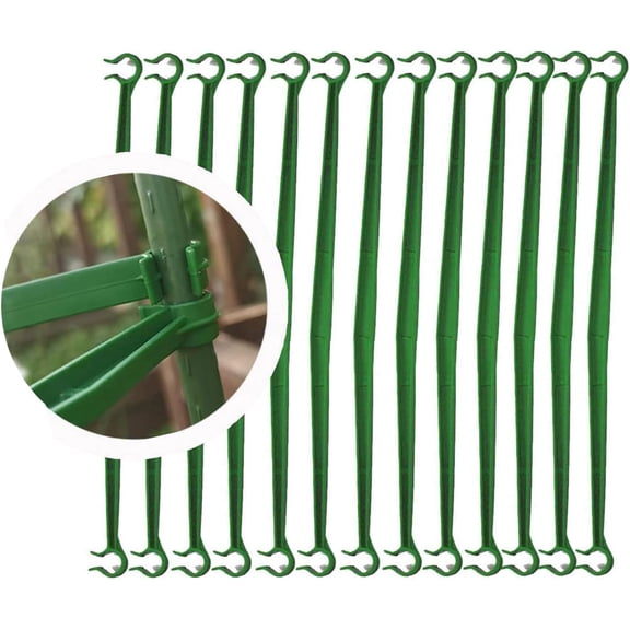 GUENG 30Pcs Plant Support Arms, 11.8 Inch Garden Stake Cross Arms for DIY Tomato Cage, Plastic Plant Trellis Connector Accessories