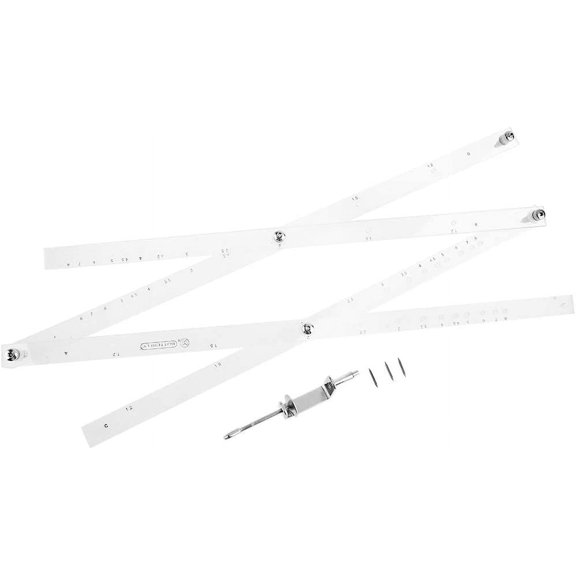 GUENG 50cm Pantograph Scale Ruler, Metal Folding Drawing Enlarger Reducer Tool