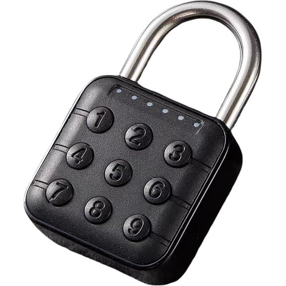 GUENG 6-Digit Push Button Combination Padlock, IP67 Waterproof Zinc Alloy Lock for Gym, Locker, Outdoor