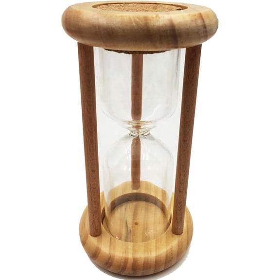 GUENG Fillable Glass Hourglass Timer, Customizable Sand Clock with Wooden Cork Stopper