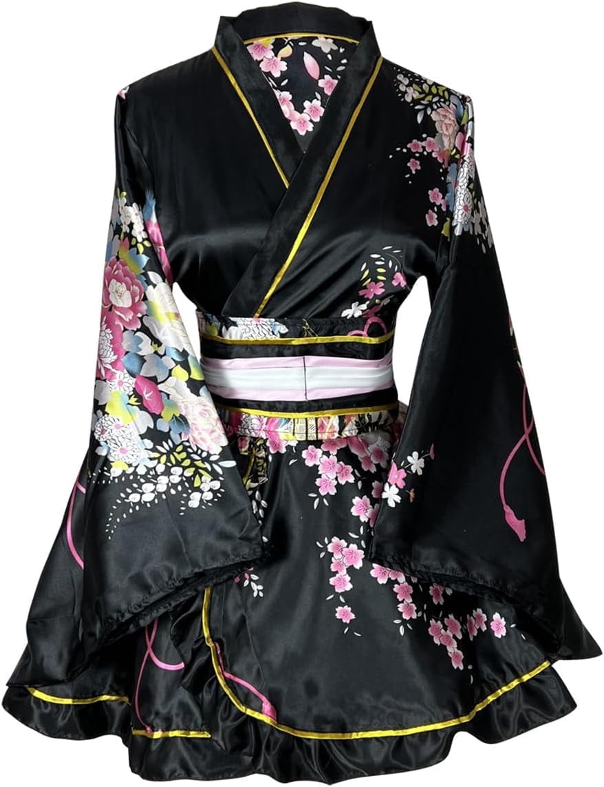 japanese kimono mini dress Short Kimono Dress Pink