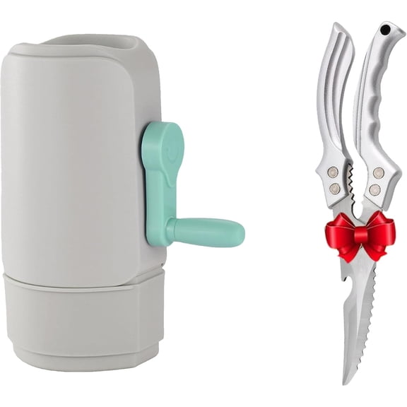 GUENG Hand Crank Peanut Sheller, Manual Nut Cracker Machine with Dual-Layer Filter for Peanuts & Pistachios