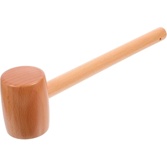 GUENG Mini Natural Wood Hammer, Multi-Purpose Kitchen Mallet for Seafood Cracking Meat Tenderizer Chocolate Breaking