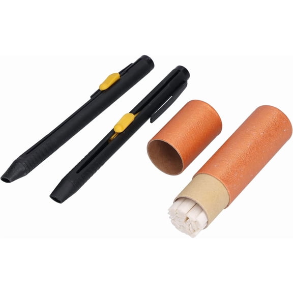 GUENG Retractable Tailor Chalk Pencils, Knife-Free Adjustable Fabric Marking Chalk with Extra Refills & Storage Tube for Sewing DIY Crafts