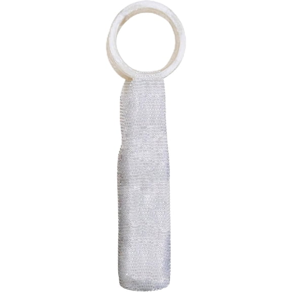 GUENG Rhinestone Mesh Wine Bottle Gift Bag, Handcrafted Sparkly Wine Sleeve with Resin Ring Handle for Wedding Party Gift Packaging