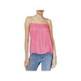 thumbnail image 1 of GUESS $49 Womens New 1145 Pink Square Neck Spaghetti Strap Tank Top XL B+B, 1 of 3