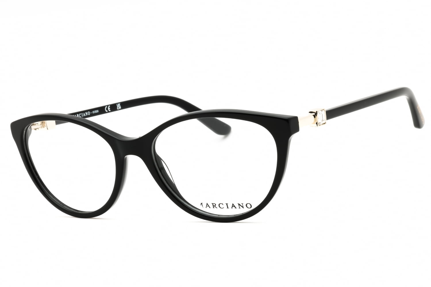 New Marciano by Guess GM-0385 001 Black & Gold Eyeglasses 53/15/145 guess-by-marciano-0281-  main image 3
