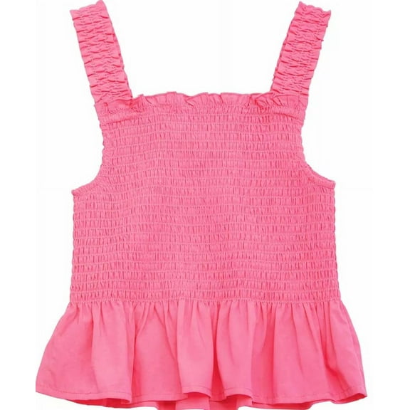 GUESS Big Girls Smocked Poplin Tank, 8