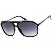 Guess Factory GF5002 01B 59mm Aviator Sunglasses Men's Shiny Black