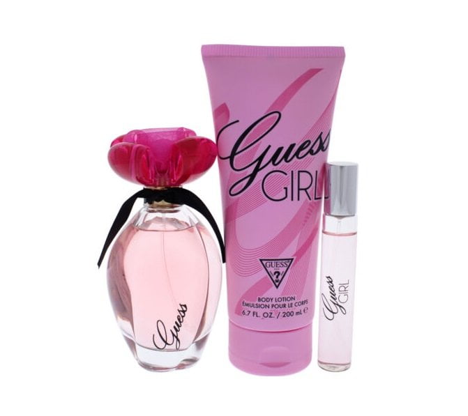 Guess Girl 3.4 oz EDT Spray Womens Perfume+ 6.7 lotion+ 0.5 travel spray Set NIB