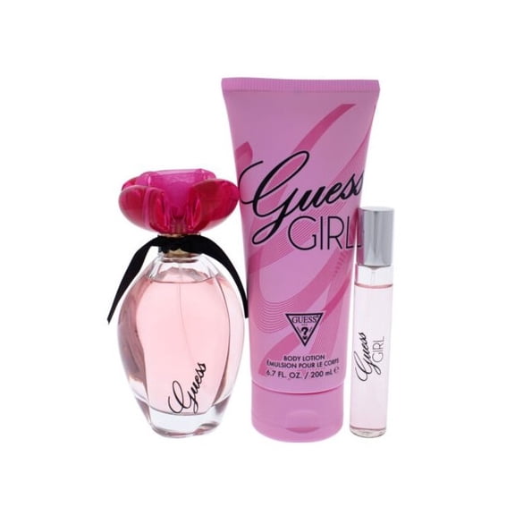 Guess Girl 3.4 oz EDT Spray Womens Perfume+ 6.7 lotion+ 0.5 travel spray Set NIB