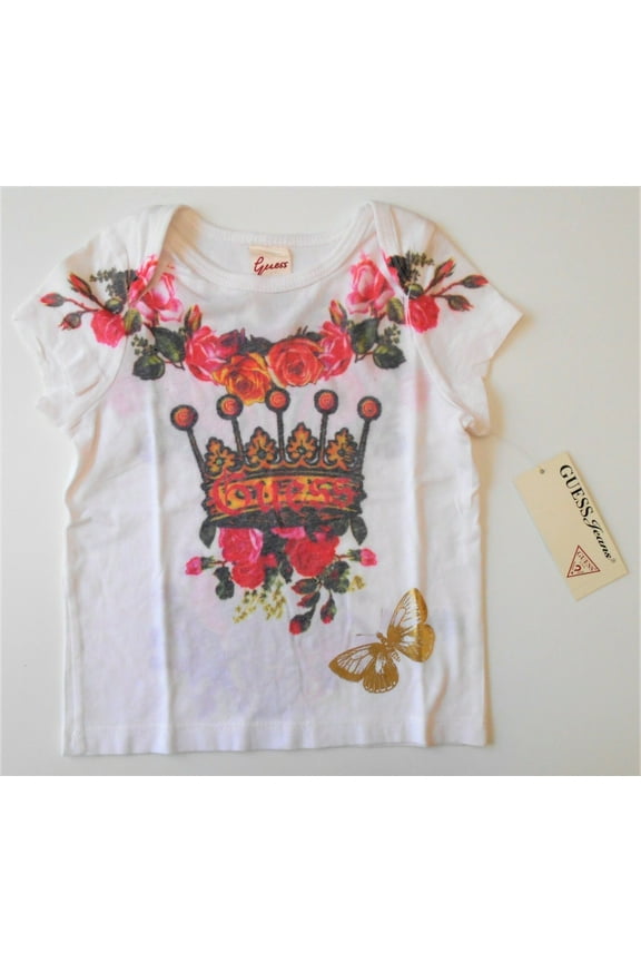 GIRLS TOP - PRINCESS SZ 18 MONTHS - PRINT FRONT BACK SHIRT SHORT SLEEVE