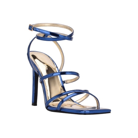 GUESS GUESS Womens Sabie Dress Sand Blue Mirror Metallic 5.5M