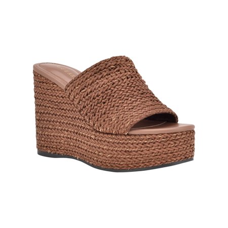 GUESS GUESS Womens Yenisa Platform Medium Brown Weave 7.5M