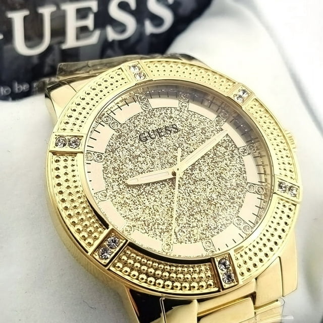 GUESS Gold-Tone Stainless Steal Analog Watch U1347L2