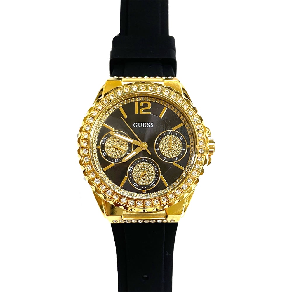 GUESS Gold-Tone and Black Silicone Multifunction Watch  display picture 2