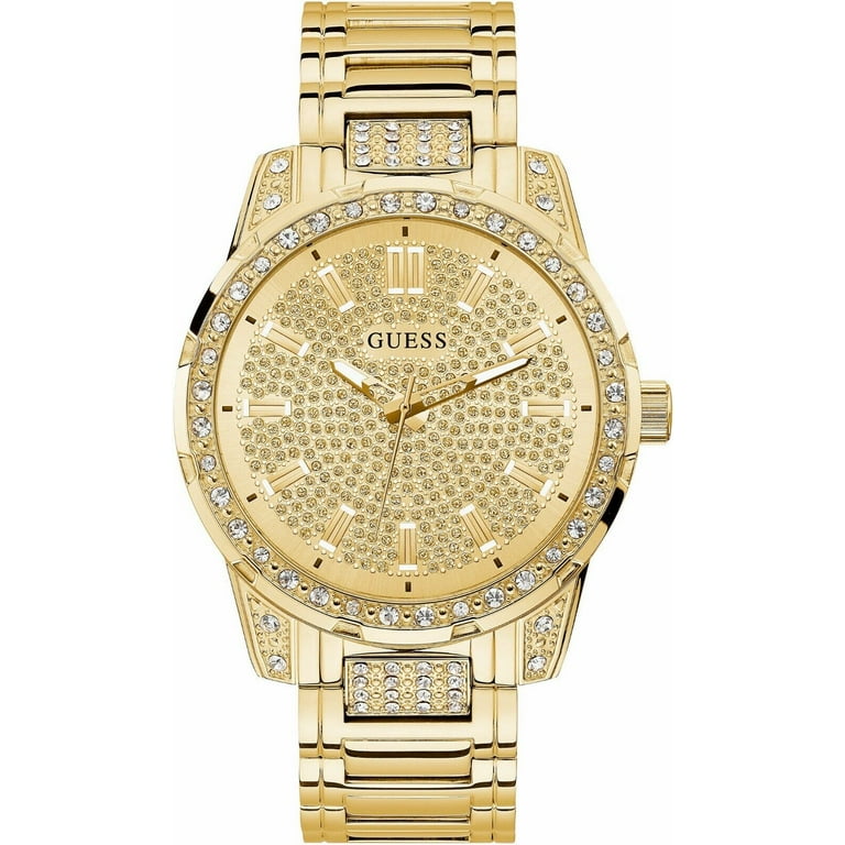 GUESS Gold-Tone and Rhinestone Analog Watch U1339G2 GUESS Gold-Tone and Rhinestone Analog Watch U1339G2