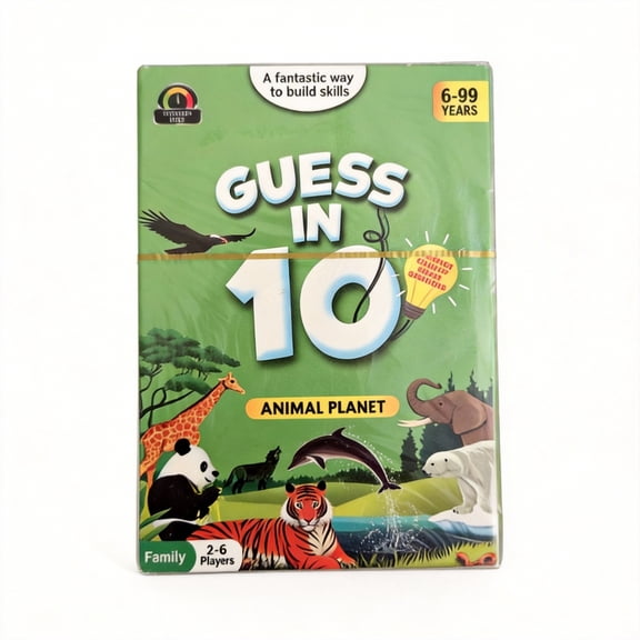 GUESS IN 10 (English Version) - Fast-Paced Animal Guessing Game for Family Game Night, Build Critical Thinking Skills
