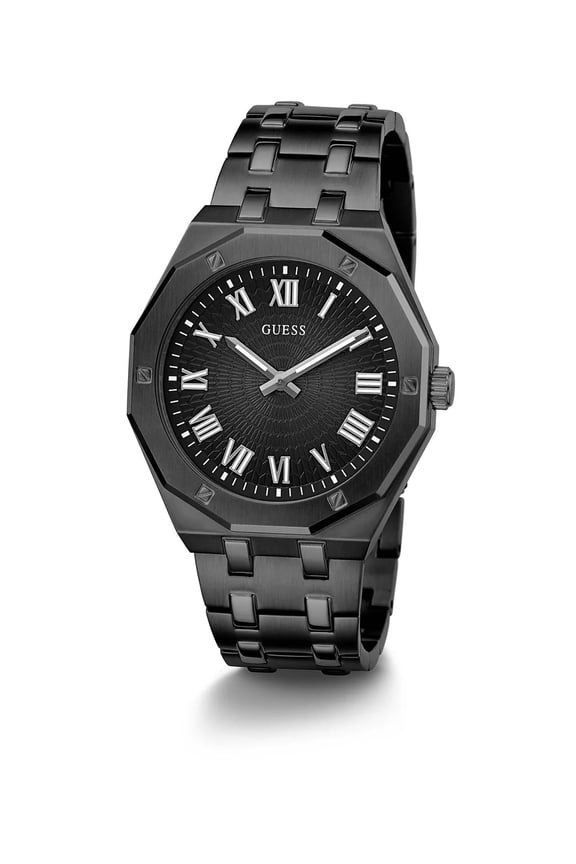 Men's Analog Black Stainless Steel Watch 42mm