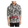 thumbnail image 1 of GUESS Mens Gray Graphic Long Sleeve Classic Fit Draw String Fleece Lined Hoodie S, 1 of 4