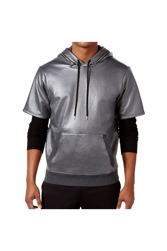 Mens Logan Thermal Hoodie Sweatshirt, Grey, Large