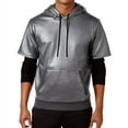 thumbnail image 1 of GUESS Mens Logan Thermal Hoodie Sweatshirt, Grey, Small, 1 of 2