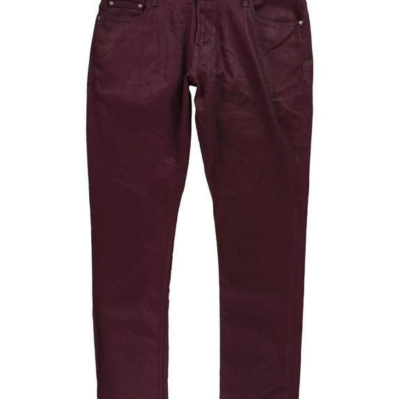 GUESS Mens Tapered Coated Slim Fit Jeans, Purple, 38W x 32L