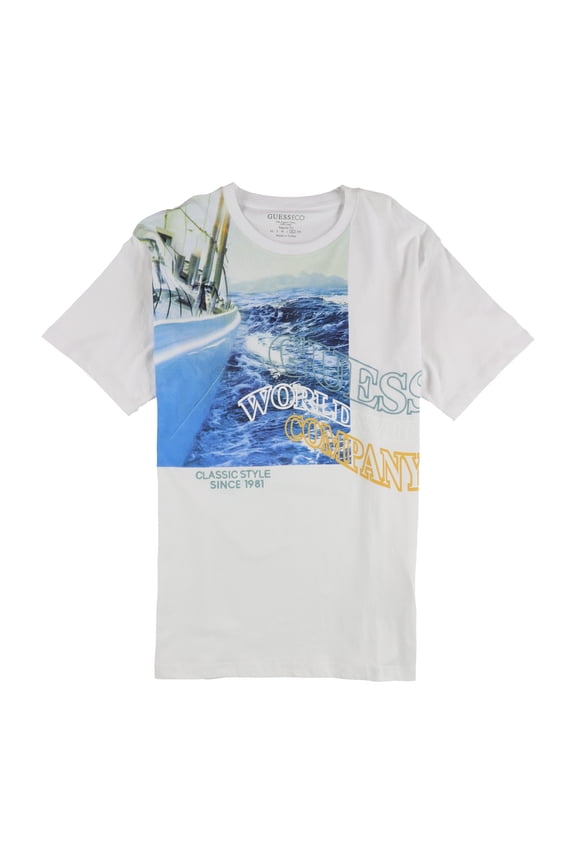 Mens World Wide Company Graphic T-Shirt, Multicoloured, X-Large