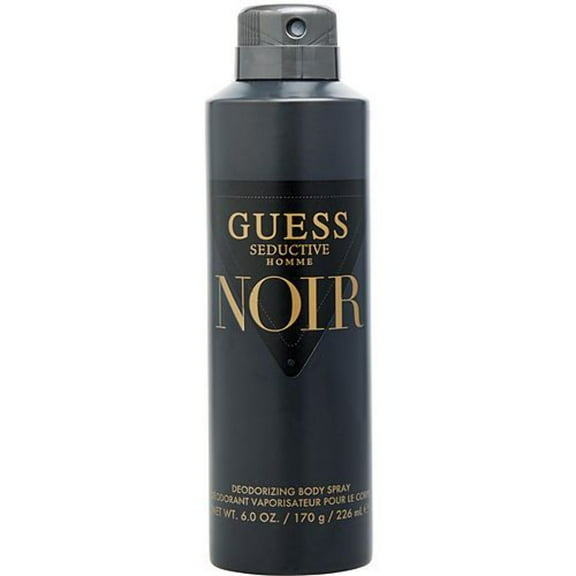 Guess Seductive Homme Noir, Body Spray, Size 6.0 oz, Gender for Men, Brand Guess, 1 Pack, Scent Amber