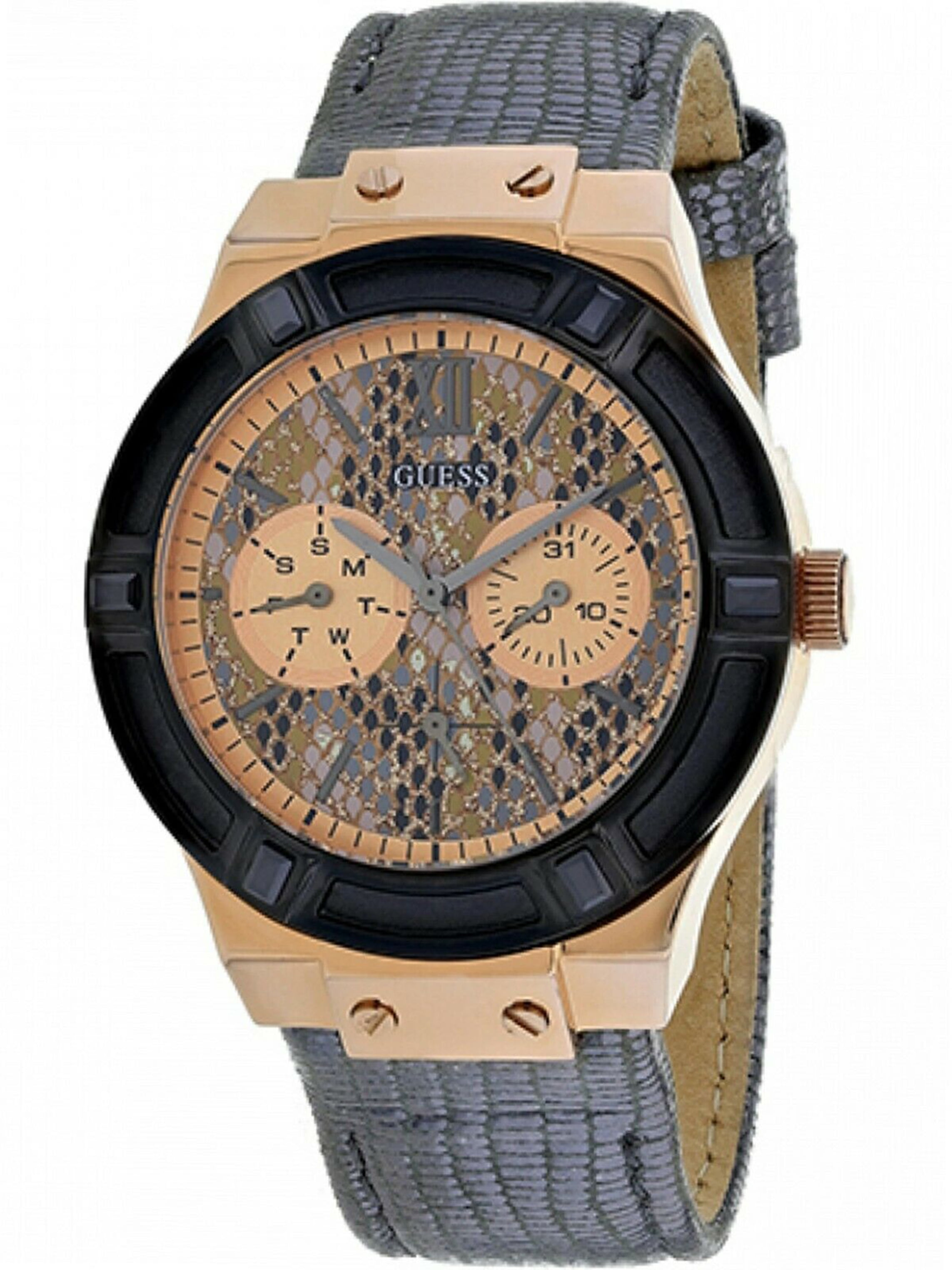 GUESS W0289L4,Ladies Dress Sport,Multi-function,Gold Tone,Stainless Steel  Case,Leather Strap,WR - Walmart.com