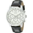thumbnail image 1 of GUESS W0380G2,Men's Horizon Chronograph,Stainless Steel Case & Leather Strap,Off White Dial,50m WR, 1 of 3